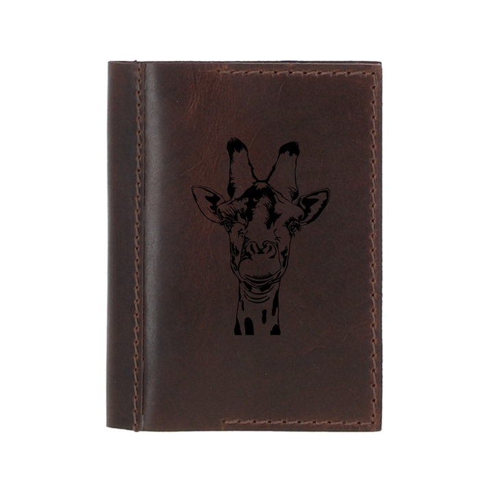 Personalised Giraffe Leather Sleeve & Notebook