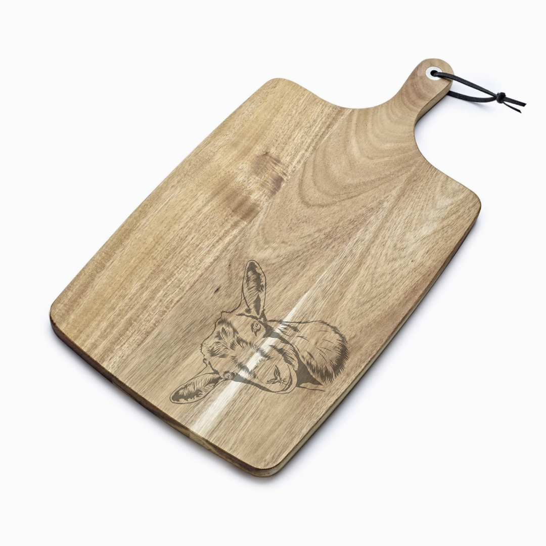 Personalised Goat Engraved Acacia Serving Board