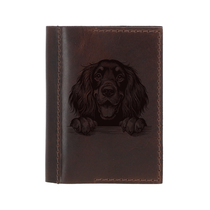 Personalised Gordon Setter Paws Leather Sleeve & Notebook