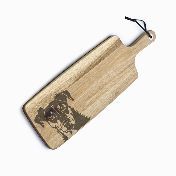 Personalised German Pinscher Engraved Acacia Serving Board
