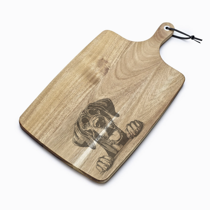 Personalised Great Dane Paws Engraved Acacia Serving Board