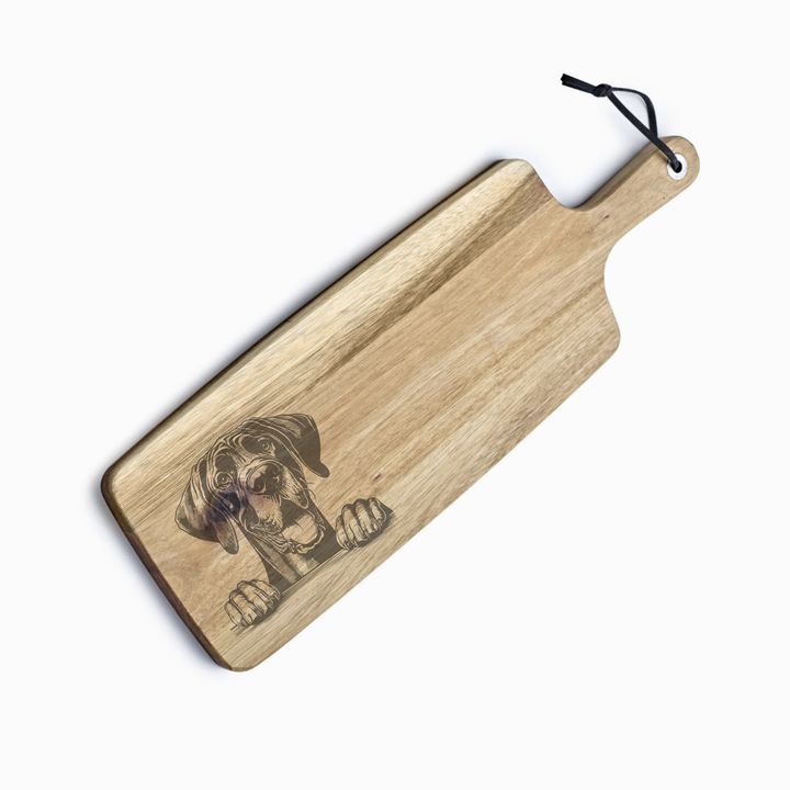 Personalised Great Dane Paws Engraved Acacia Serving Board