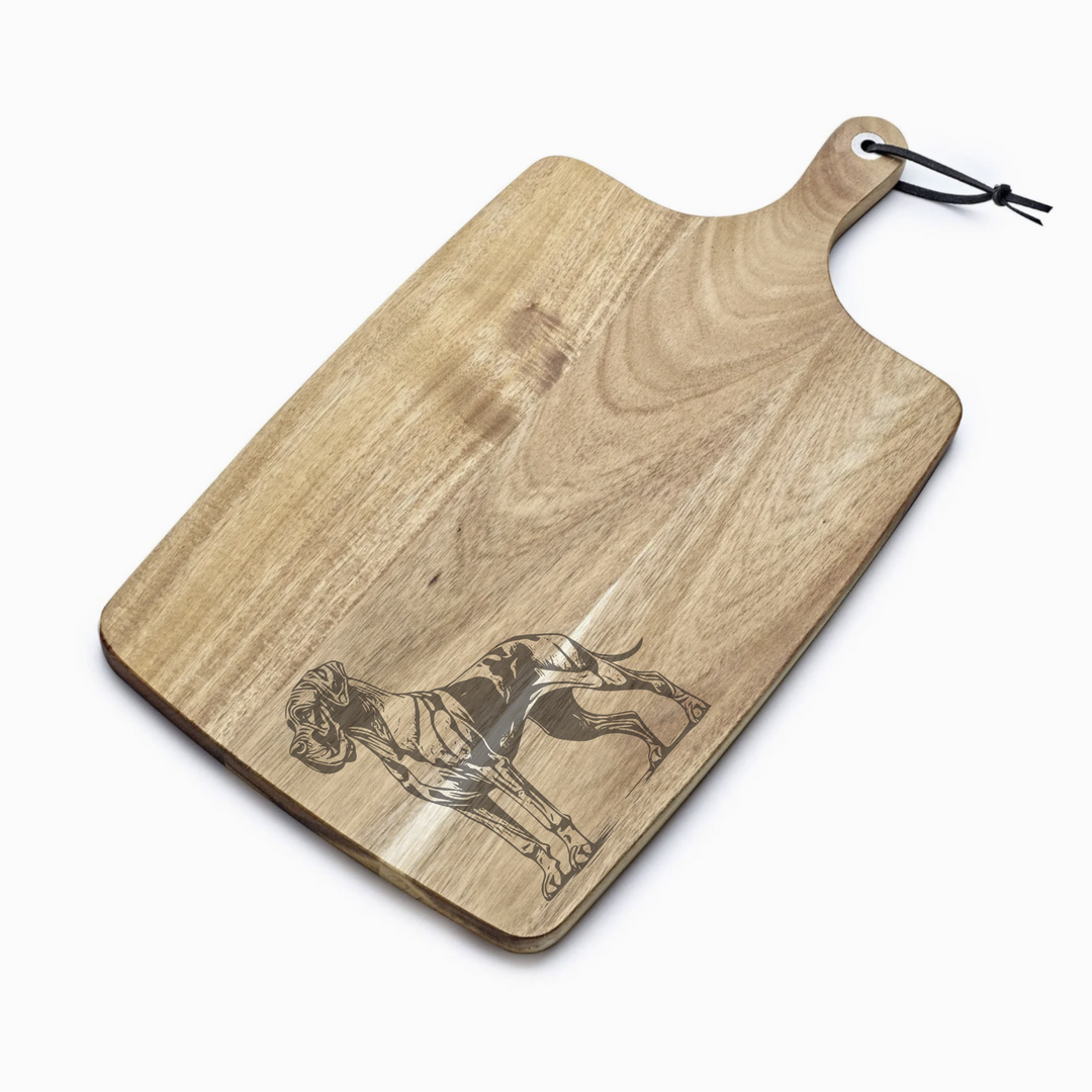 Personalised Great Dane Standing Engraved Acacia Serving Board