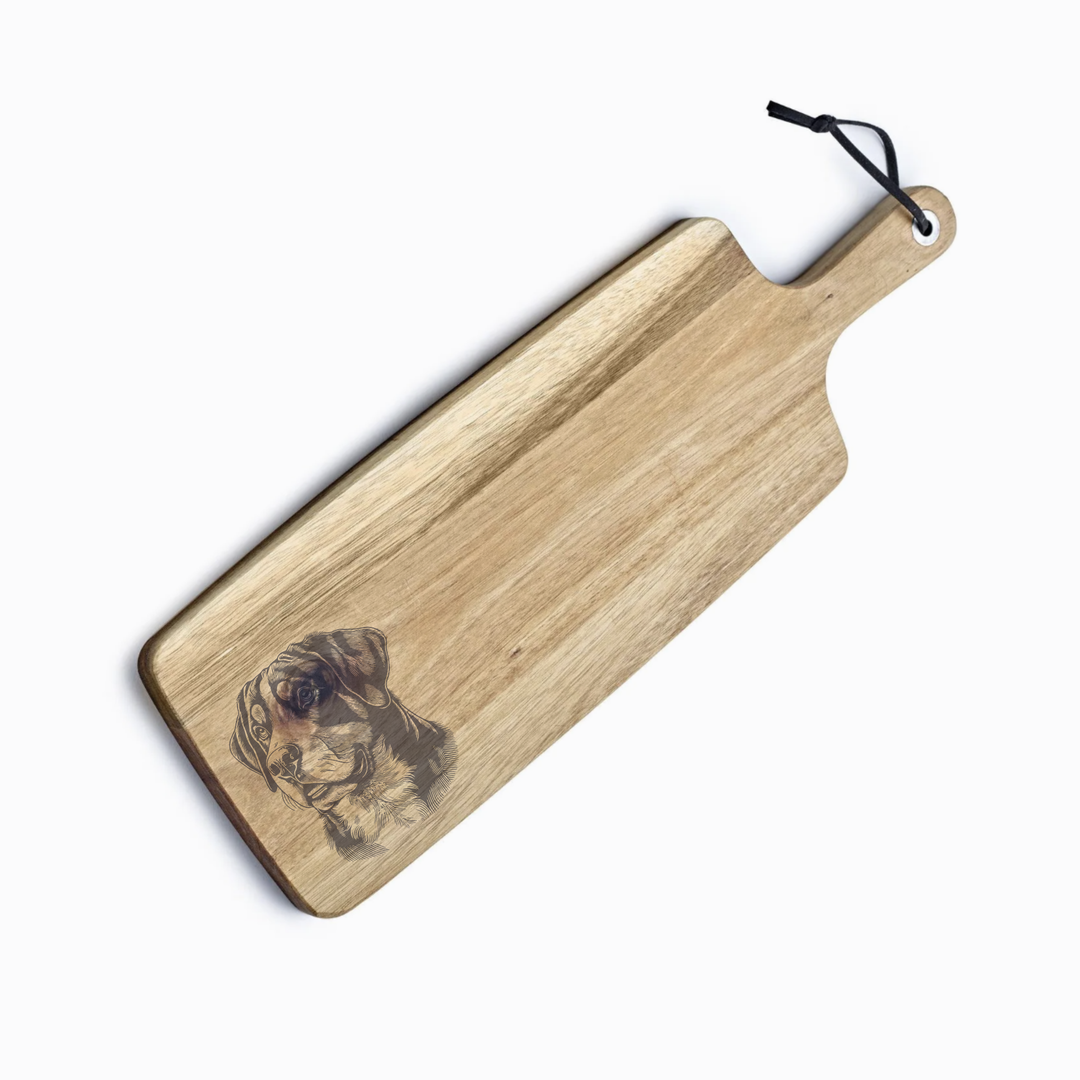 Personalised SP Great Swiss Mountain Dog Engraved Acacia Serving Board