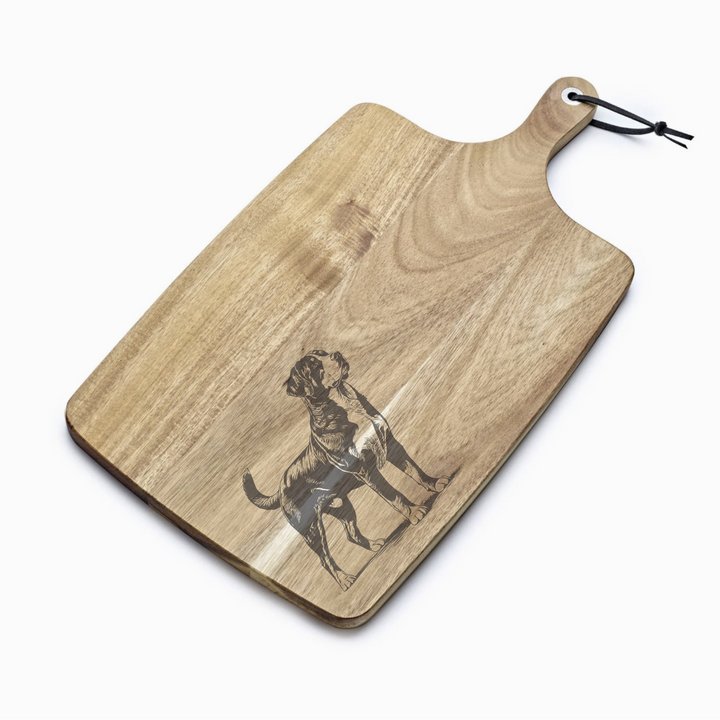 Personalised Standing Great Swiss Mountain Dog Engraved Acacia Serving Board