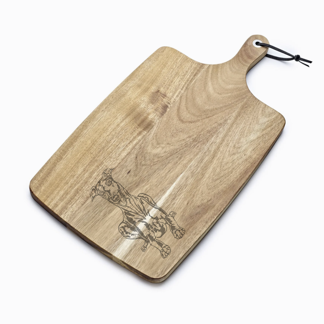 Personalised Greyhound Engraved Acacia Serving Board