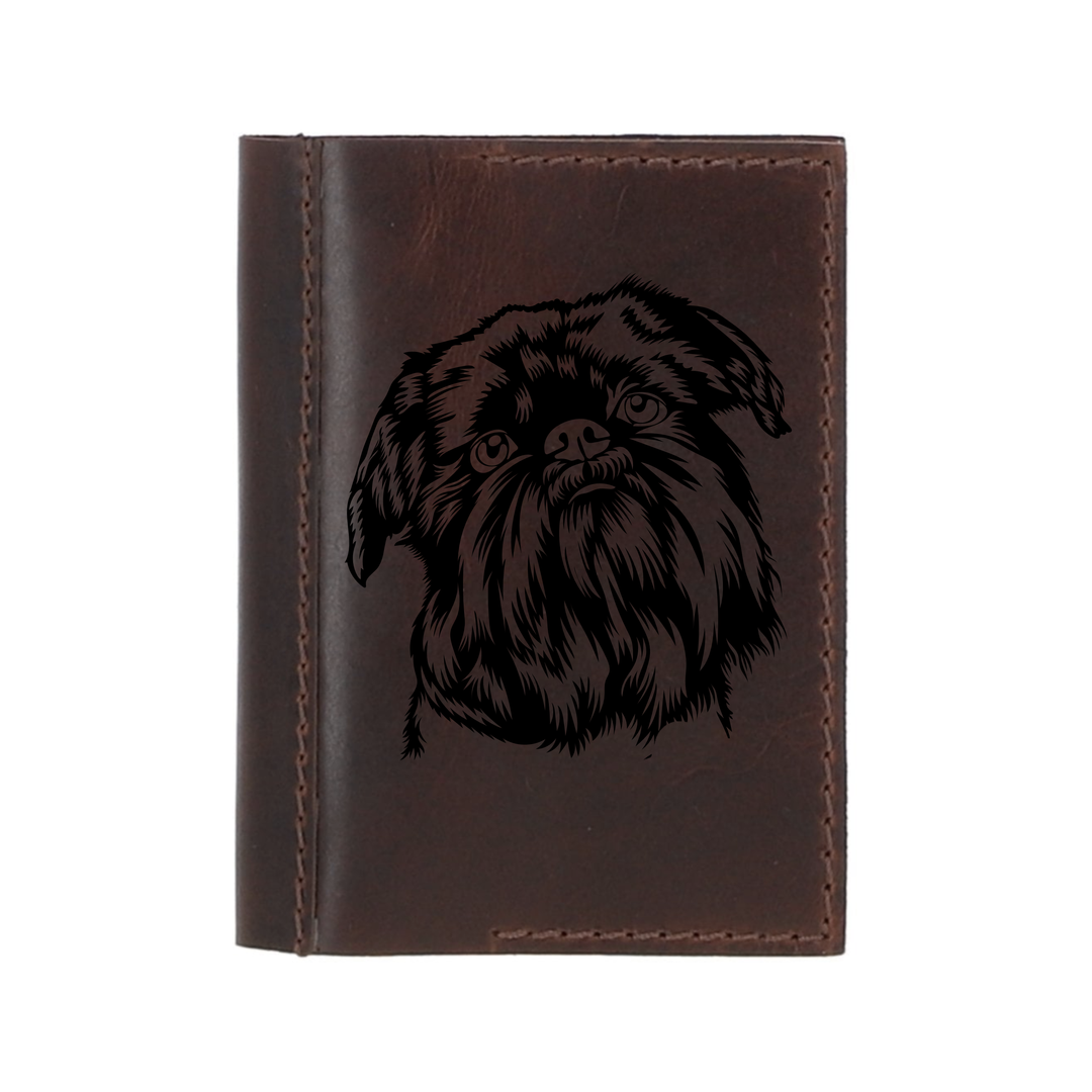 Personalised Griffon Bruxellois Leather Sleeve & Notebook