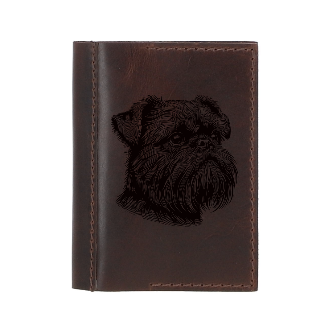 Personalised Griffon Bruxellois SP Leather Sleeve & Notebook