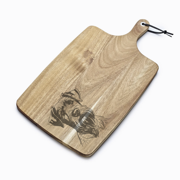 Personalised Giant Schnauzer Engraved Acacia Serving Board