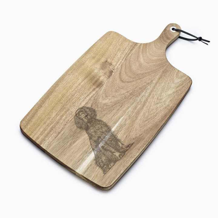 Personalised Gordon Setter Sitting Engraved Acacia Serving Board