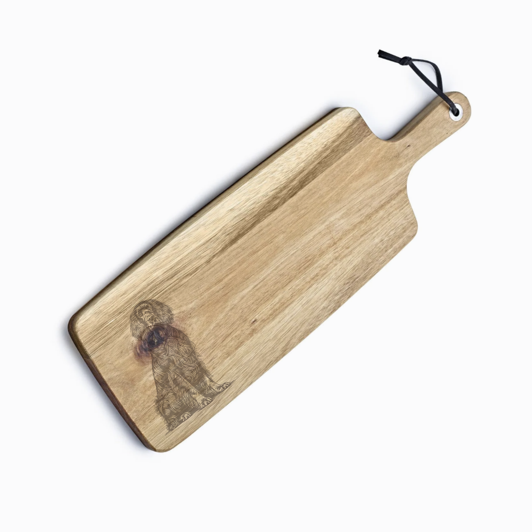 Personalised Gordon Setter Sitting Engraved Acacia Serving Board