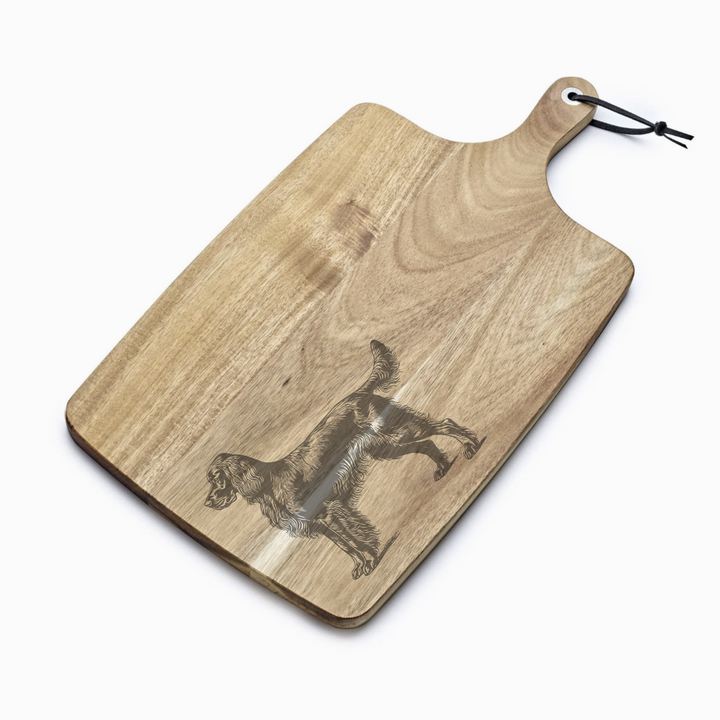 Personalised Gordon Setter Standing Engraved Acacia Serving Board