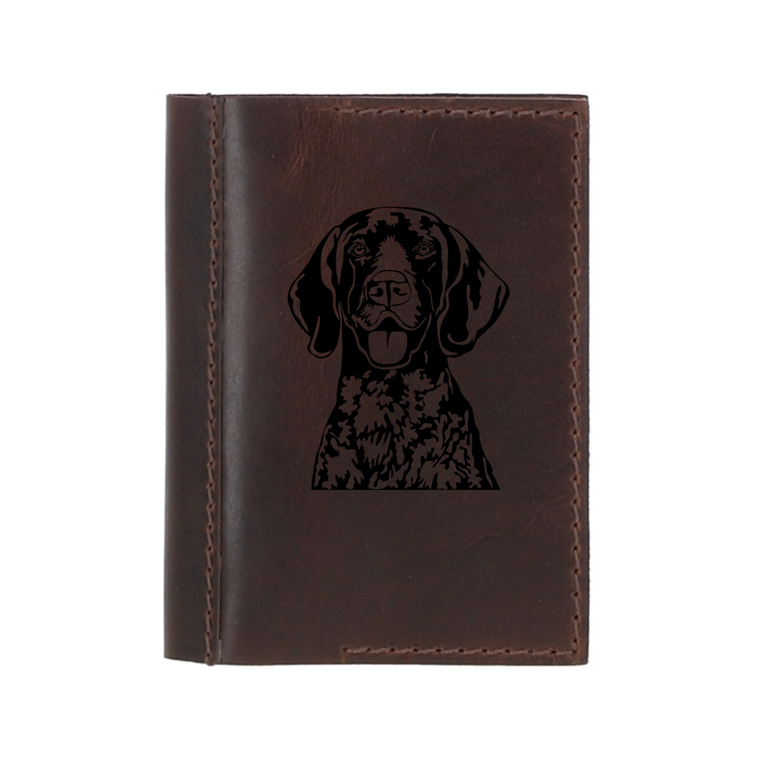 Personalised German Shorthaired Pointer Leather Sleeve & Notebook