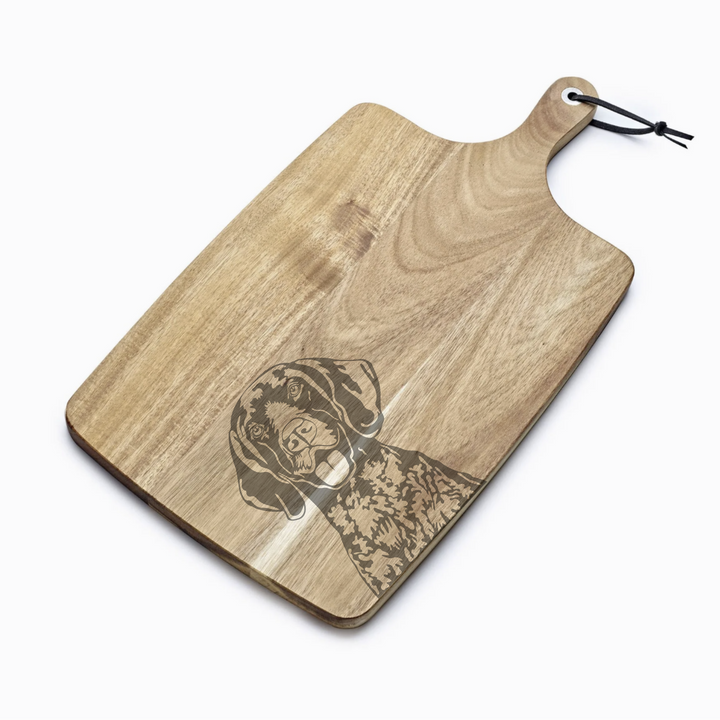 Personalised German Shorthaired Pointer Engraved Acacia Serving Board
