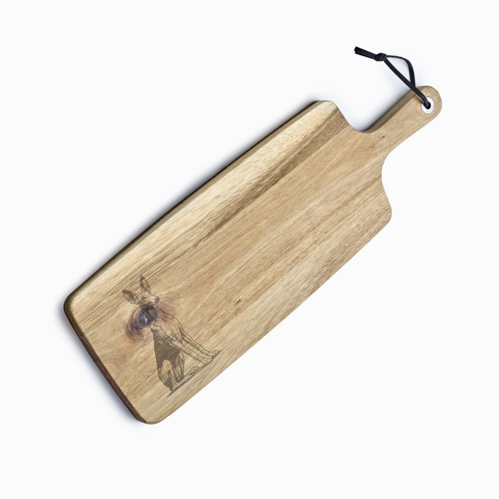 Personalised Sitting Ibizan Hound Engraved Acacia Serving Board