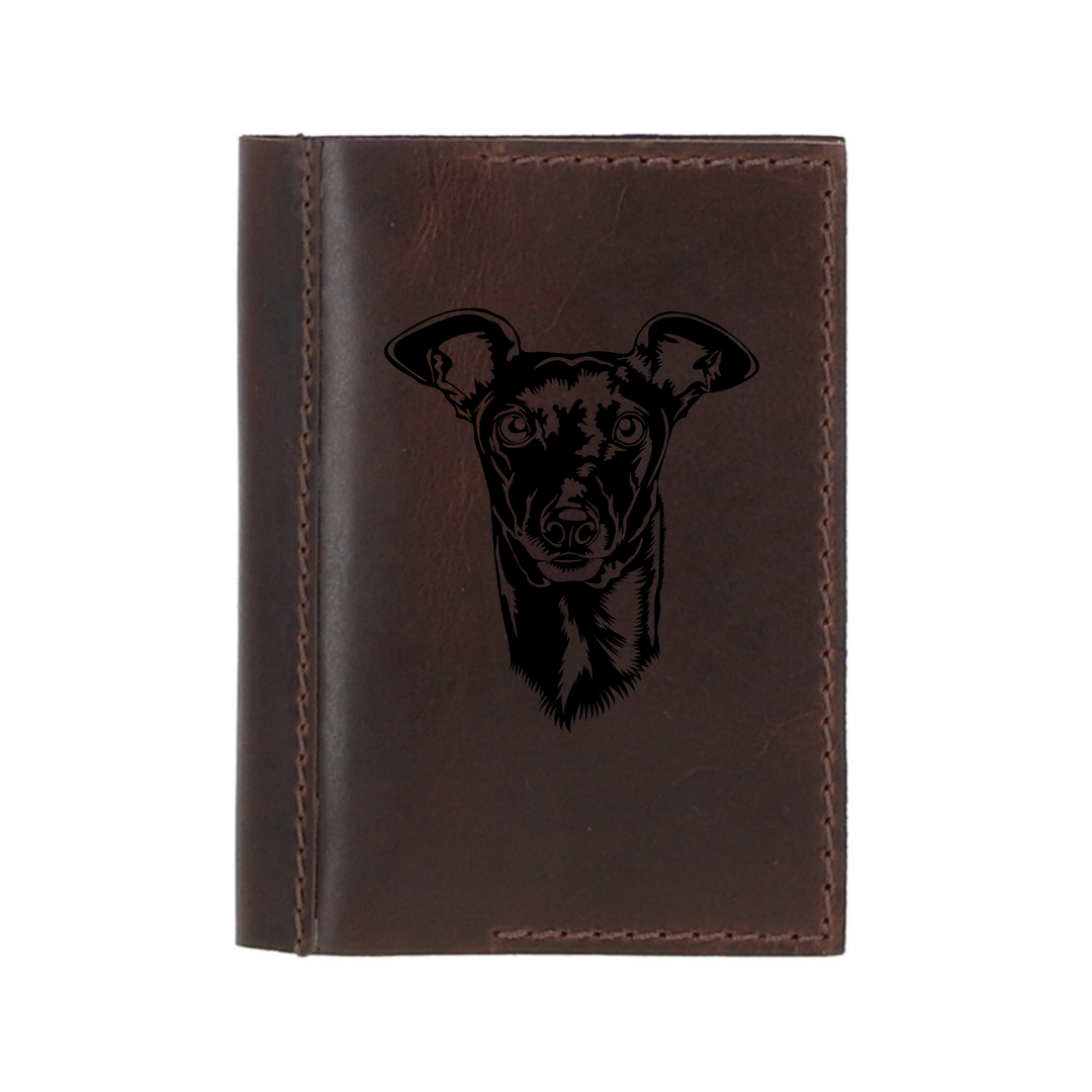Personalised Italian Greyhound Leather Sleeve & Notebook