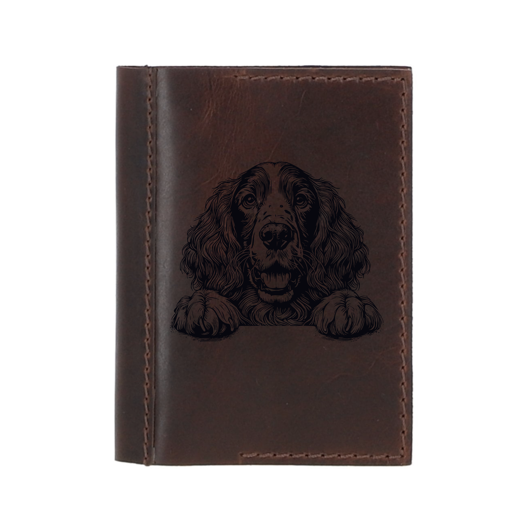 Personalised Irish Setter Paws Leather Sleeve & Notebook