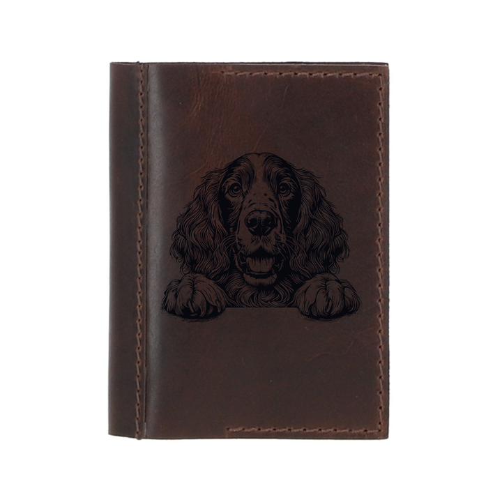 Personalised Irish Setter Paws Leather Sleeve & Notebook