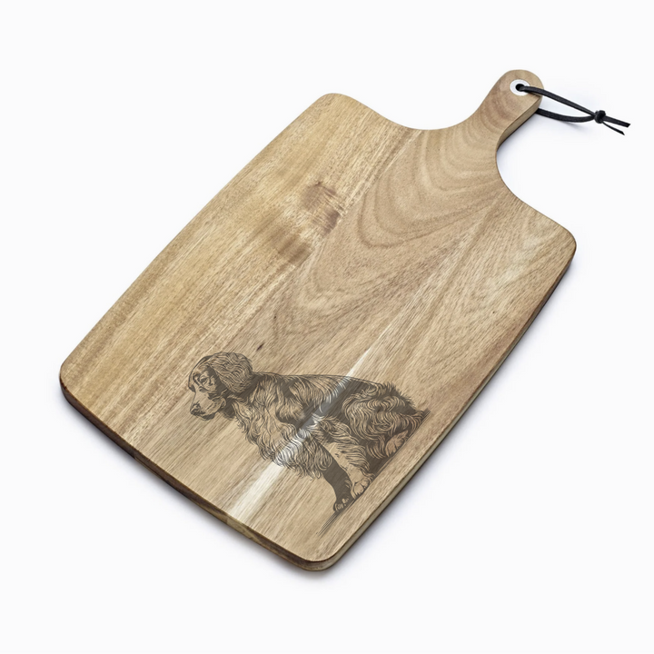Personalised Irish Setter Sitting Engraved Acacia Serving Board