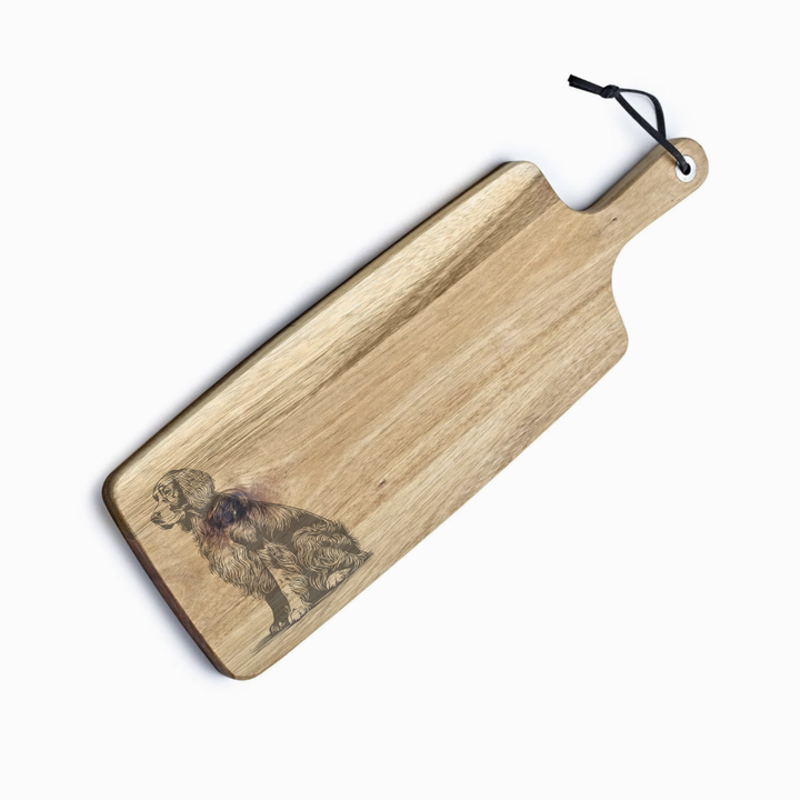 Personalised Irish Setter Sitting Engraved Acacia Serving Board