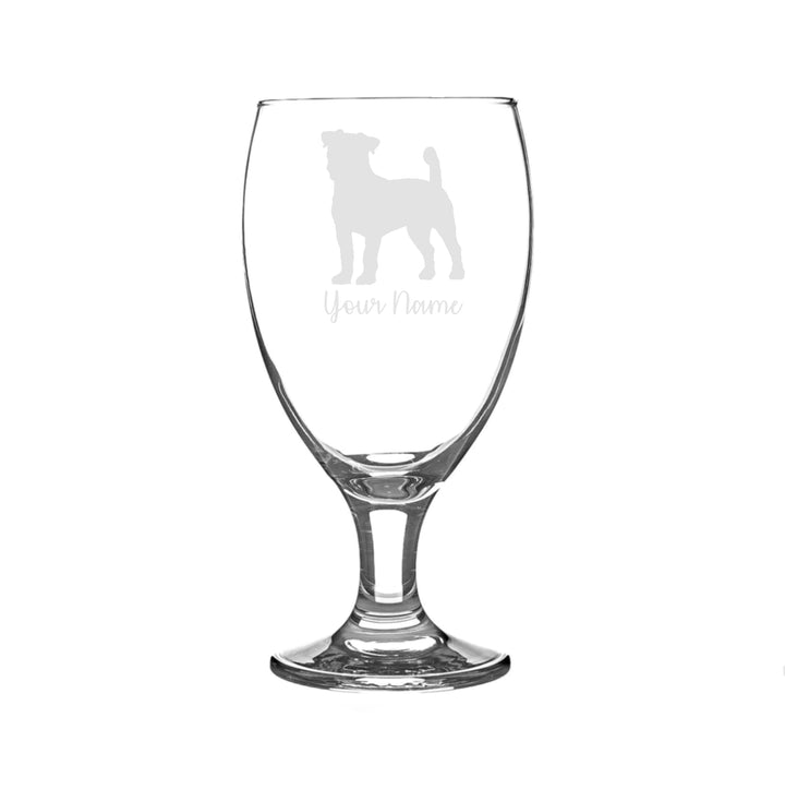 Personalised Jack Russell Craft Beer Snifter Glass
