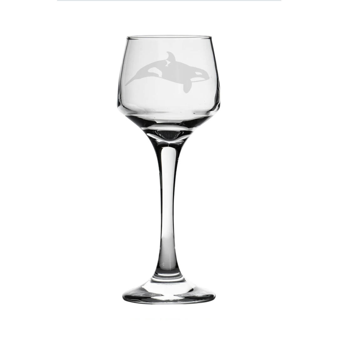 Killer Whale Orca Sherry Glass