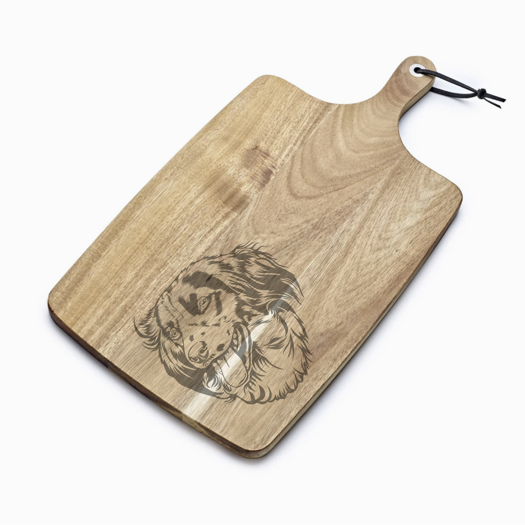 Personalised Kooikerhondje Engraved Acacia Serving Board