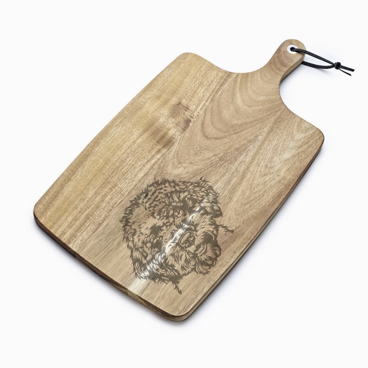 Personalised Lagotto Romagnolo Engraved Acacia Serving Board