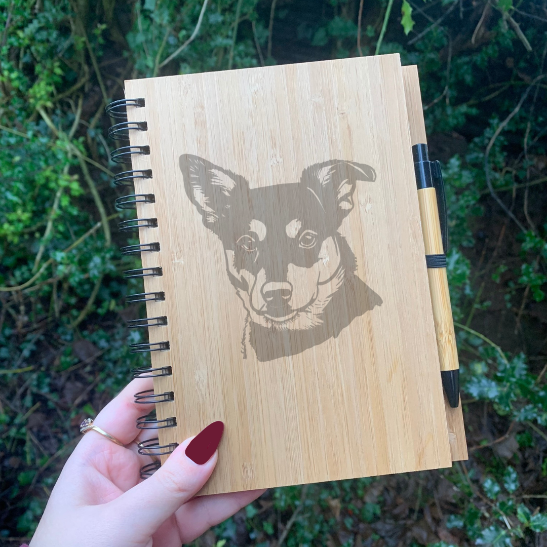 Lancashire Heeler Illustration Engraved Notebook