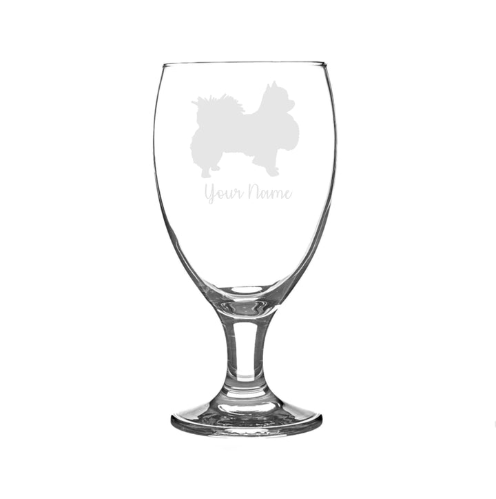 Personalised Longhair Chihuahua Craft Beer Snifter Glass