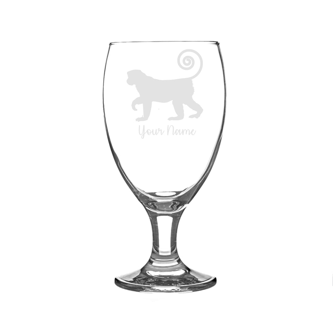 Personalised Monkey Craft Beer Snifter Glass