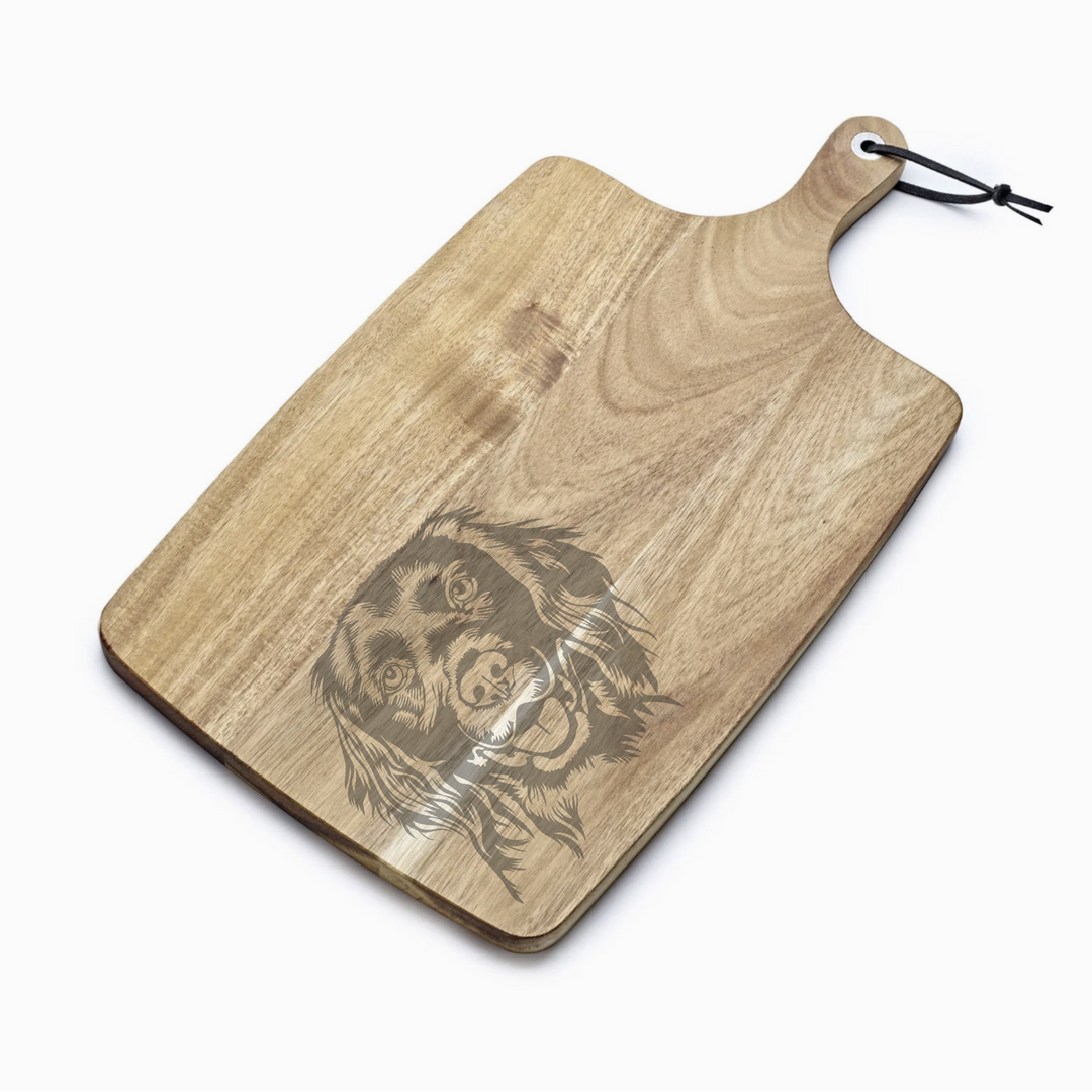 Personalised Munsterlander Engraved Acacia Serving Board