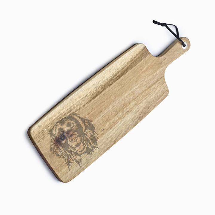 Personalised Munsterlander Engraved Acacia Serving Board