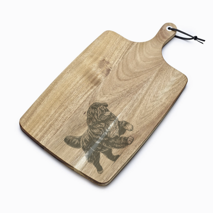 Personalised Running Newfoundland Engraved Acacia Serving Board