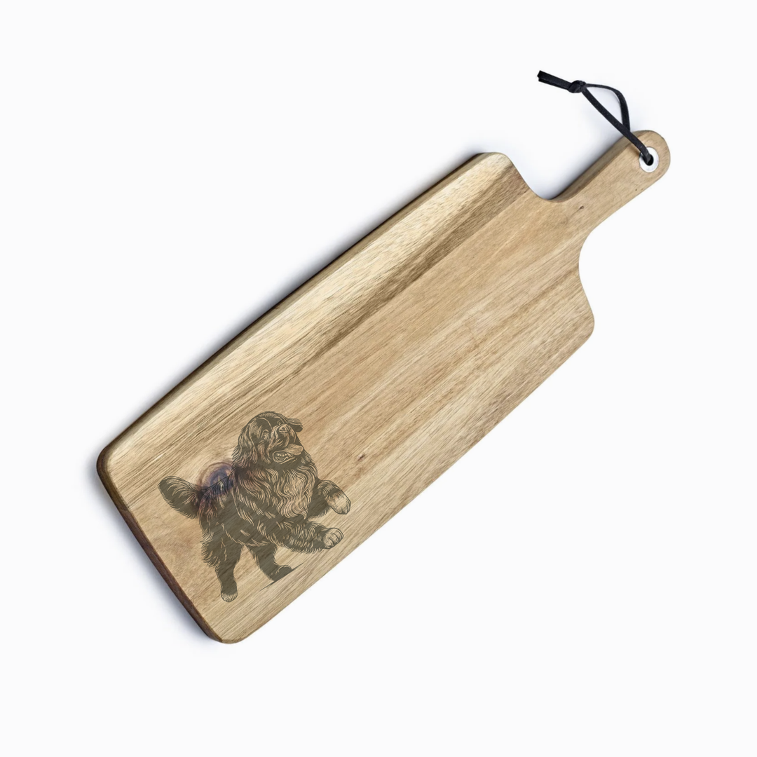 Personalised Running Newfoundland Engraved Acacia Serving Board