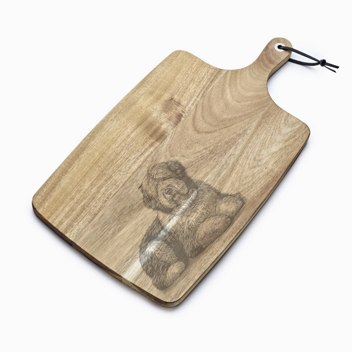 Personalised Old English Sheepdog LD Engraved Acacia Serving Board
