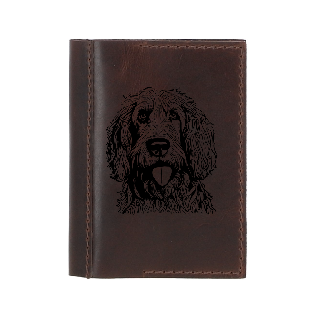 Personalised Otterhound Leather Sleeve & Notebook