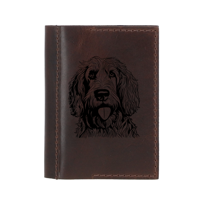 Personalised Otterhound Leather Sleeve & Notebook