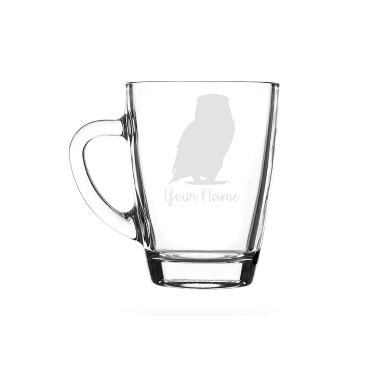 Personalised Owl Glass Mug