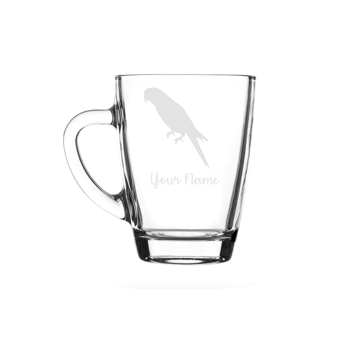 Personalised Parrot Glass Mug