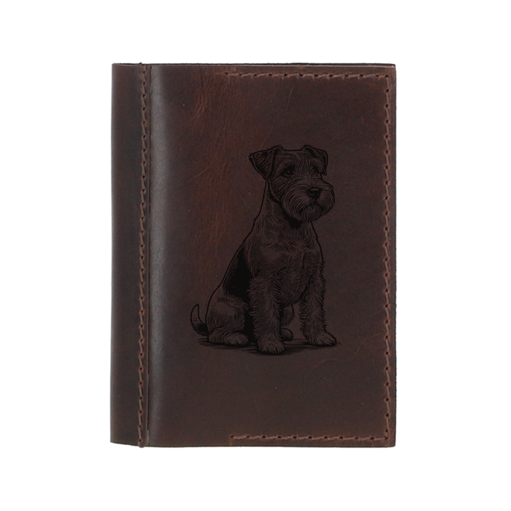 Personalised Parson Russell Terrier Sitting Leather Sleeve & Notebook