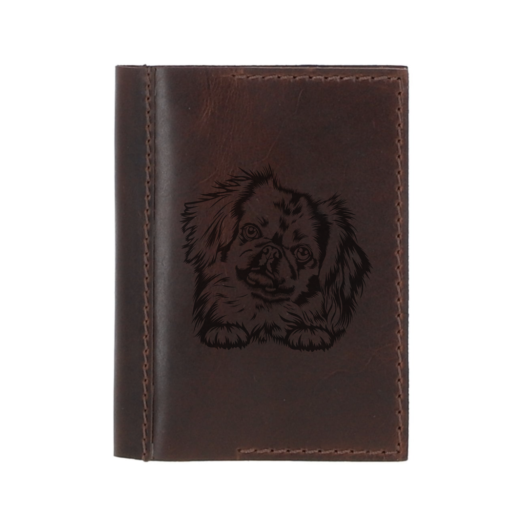 Personalised Pekingese Paws Leather Sleeve & Notebook