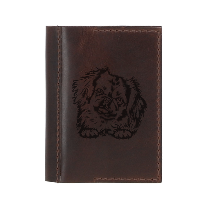 Personalised Pekingese Paws Leather Sleeve & Notebook