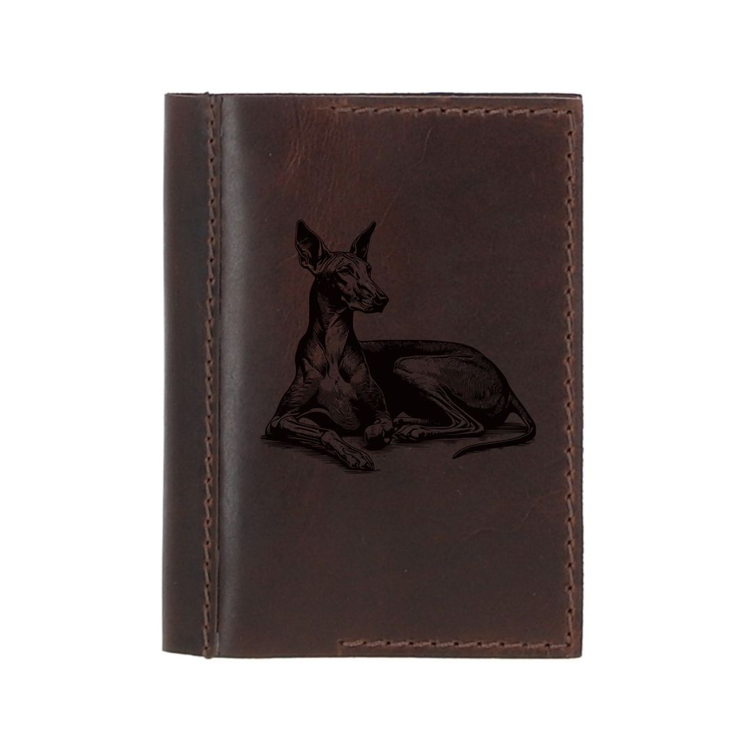 Personalised Pharaoh Hound LD Leather Sleeve & Notebook