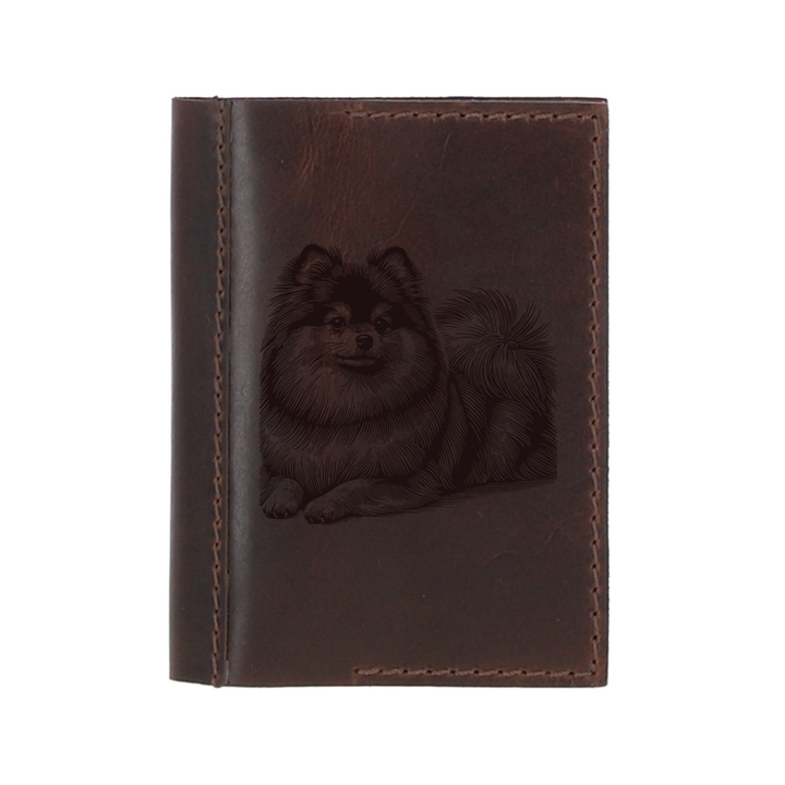 Personalised Pomeranian LD Leather Sleeve & Notebook