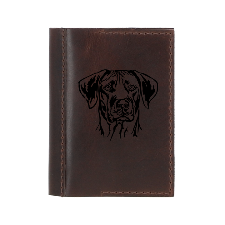 Personalised Rhodesian Ridgeback Leather Sleeve & Notebook