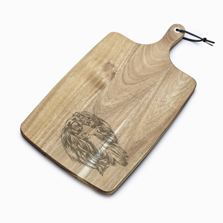 Personalised Saluki Engraved Acacia Serving Board