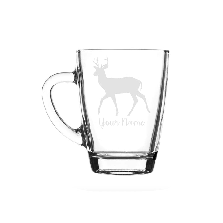 Personalised Stag Glass Mug