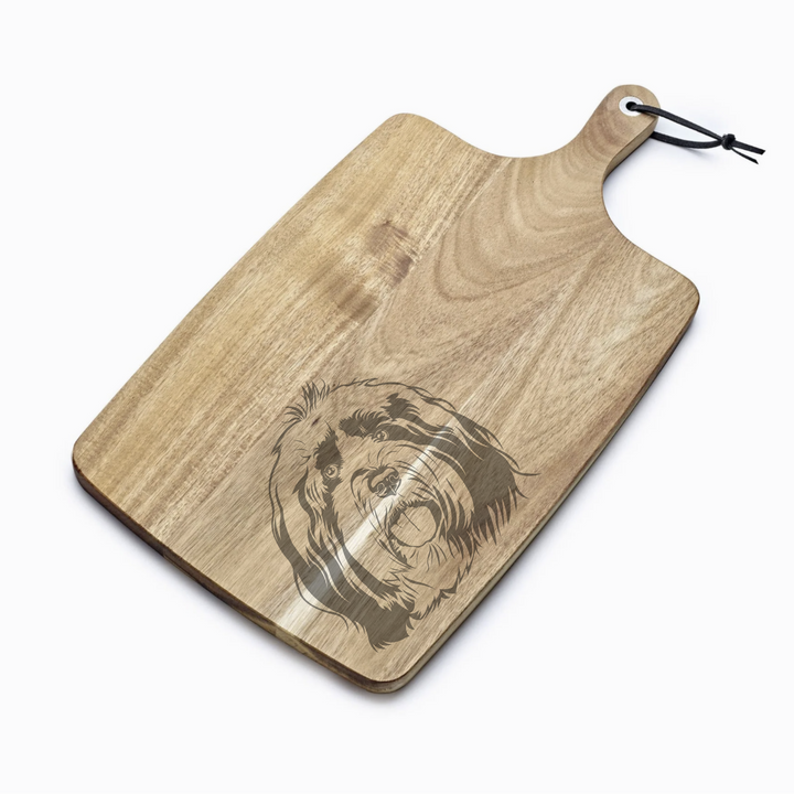 Personalised Tibetan Terrier Engraved Acacia Serving Board