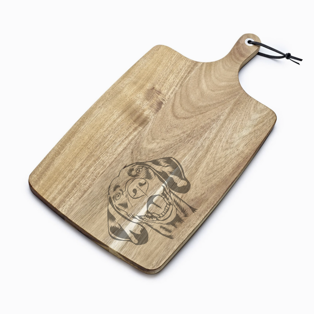 Personalised Vizsla Engraved Acacia Serving Board